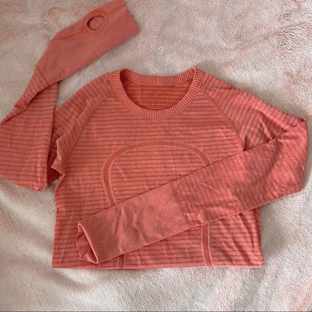 Lululemon Orange Long Sleeve Shirt